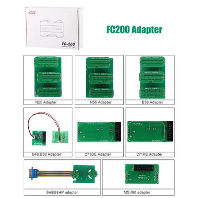 CG FC200 ECU Programmer Full Version With New Adapters Set 6HP & 8HP / MSV90 / N55 / N20 / B48/ B58 and MPC5XX Adapter for EDC16