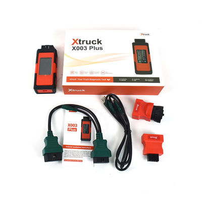 Xtruck X003 Plus Heavy Duty Truck OBD Scanner with 8 HD OBD II Test Modes, 9-Pin & 16-Pin Interface, and Multi-Language Support