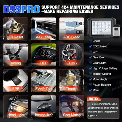 XTOOL D9SPro ECU Coding Program Automotive Diagnostic Tool Key Programming 42+ Resets All Key lost Upgraded of XTOOL D9P