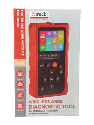 Xtruck 819 OBD2 Scanner Automotive Diagnostic Tool z 9 głównymi protokołami Wspiera 2,8-calowy wyświetlacz IPS i 16-pin OBDII Connector