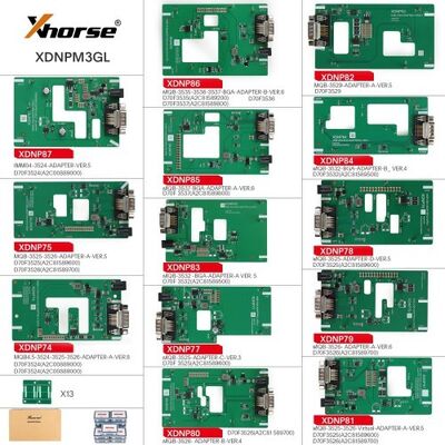2026 Xhorse MQB48 No Disassembly No Soldering 13 Full Set Adapters XDNPM3GL Work with Multi-Prog, VVDI Prog, Key Tool Plus