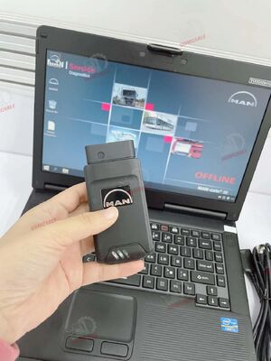 Do MAN T427 DIAGNOSTYCZNY TWORK TRUCK DIAGNOSTYCZNY INTERFACE Parametry Urządzenie programowania WLAN Kalibracja Monitoring CF53 Laptop