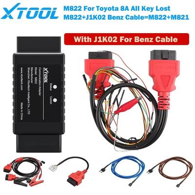 XTOOL M822 M821 Emulator klucza dla Toyoty A8 dla Benz Kabel Wszystkie klucze zgubione klucz programowanie potrzeba pracy z KC501 Programer dla PAD3