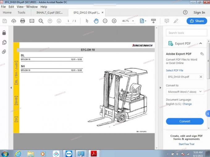 F110 tabletka z For Judit Incado Box Jungheinrich 4 Narzędzie diagnostyczne wózka widłowego z 4.37 częściami oprogramowania Katalog narzędzi diagnostycznych Judit ET EN 31